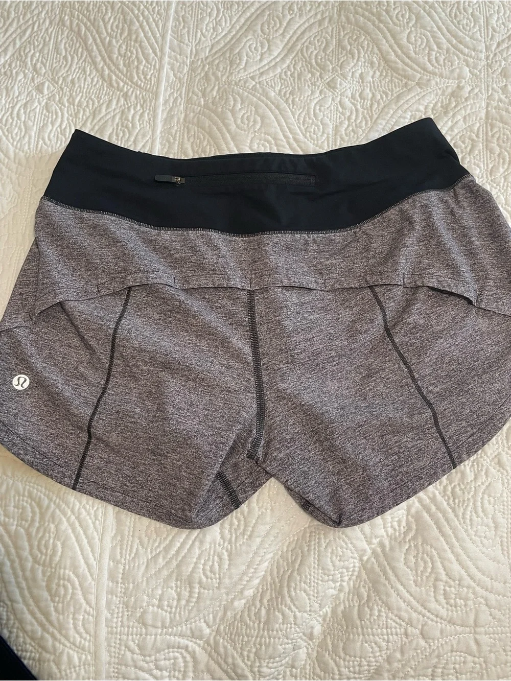 lululemon athletica Heathered Gray Speed-up Speed Shorts 4” inseam